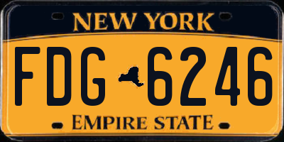 NY license plate FDG6246