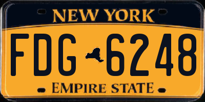 NY license plate FDG6248
