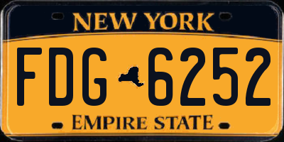 NY license plate FDG6252