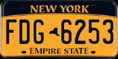NY license plate FDG6253