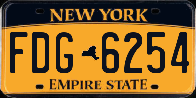 NY license plate FDG6254