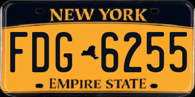 NY license plate FDG6255