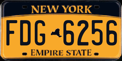 NY license plate FDG6256