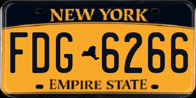 NY license plate FDG6266
