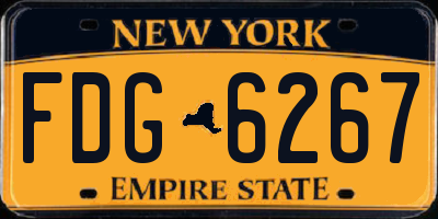 NY license plate FDG6267