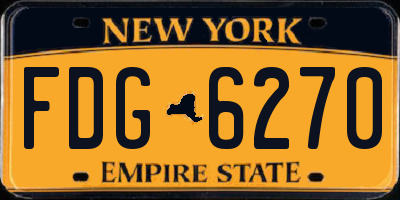NY license plate FDG6270