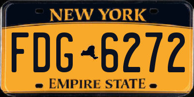 NY license plate FDG6272