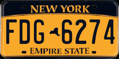 NY license plate FDG6274