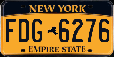 NY license plate FDG6276