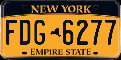 NY license plate FDG6277
