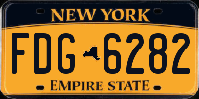 NY license plate FDG6282
