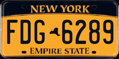 NY license plate FDG6289