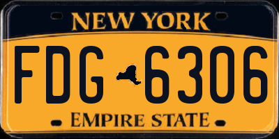 NY license plate FDG6306