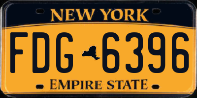 NY license plate FDG6396