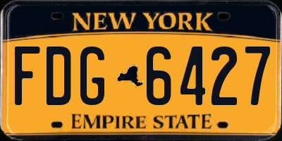 NY license plate FDG6427