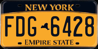 NY license plate FDG6428