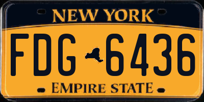 NY license plate FDG6436