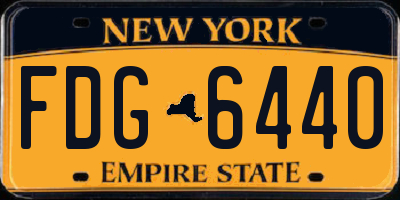 NY license plate FDG6440