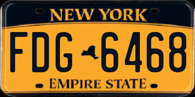 NY license plate FDG6468