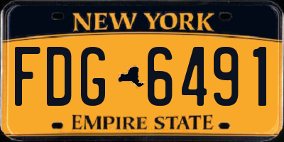 NY license plate FDG6491