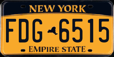 NY license plate FDG6515
