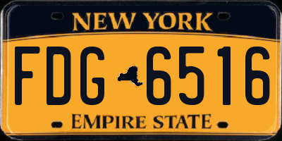 NY license plate FDG6516