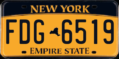 NY license plate FDG6519