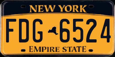 NY license plate FDG6524