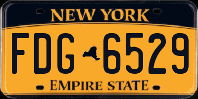 NY license plate FDG6529