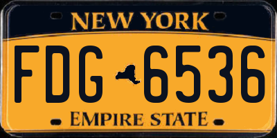 NY license plate FDG6536