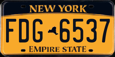 NY license plate FDG6537