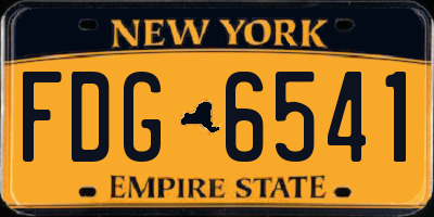 NY license plate FDG6541