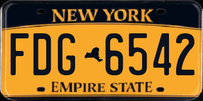 NY license plate FDG6542