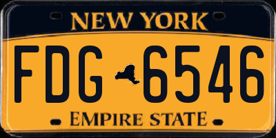 NY license plate FDG6546