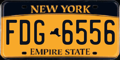 NY license plate FDG6556