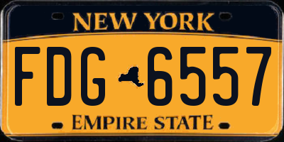 NY license plate FDG6557