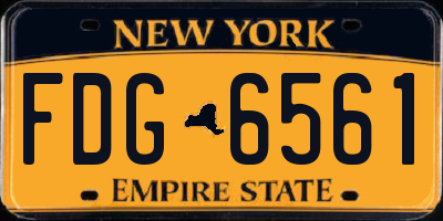 NY license plate FDG6561