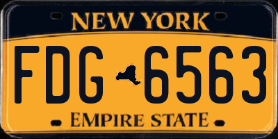 NY license plate FDG6563