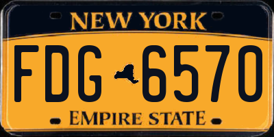 NY license plate FDG6570