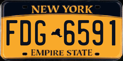 NY license plate FDG6591
