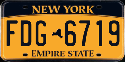 NY license plate FDG6719