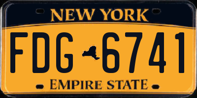 NY license plate FDG6741