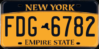 NY license plate FDG6782