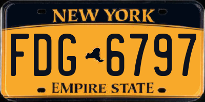 NY license plate FDG6797