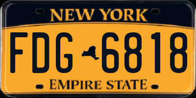NY license plate FDG6818