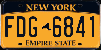 NY license plate FDG6841