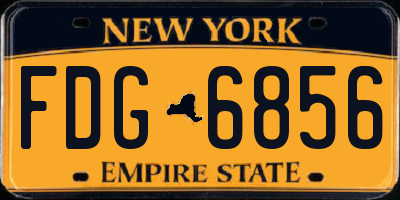 NY license plate FDG6856