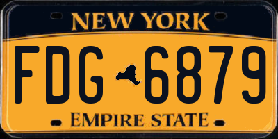 NY license plate FDG6879