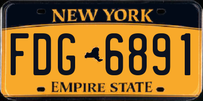 NY license plate FDG6891