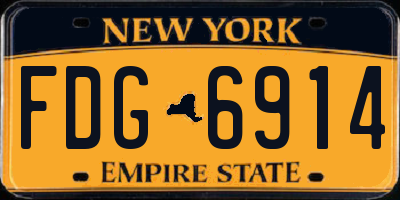 NY license plate FDG6914